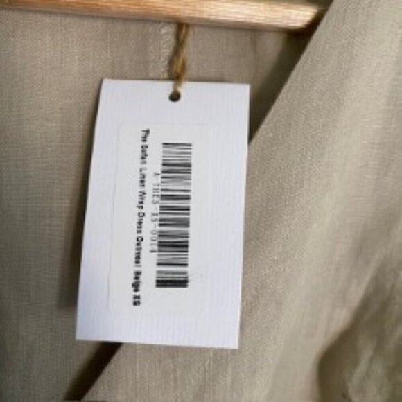 NWT LUXMII The Safari Linen Wrap Dress in Oatmeal Beige XSmall - Picture 5 of 5